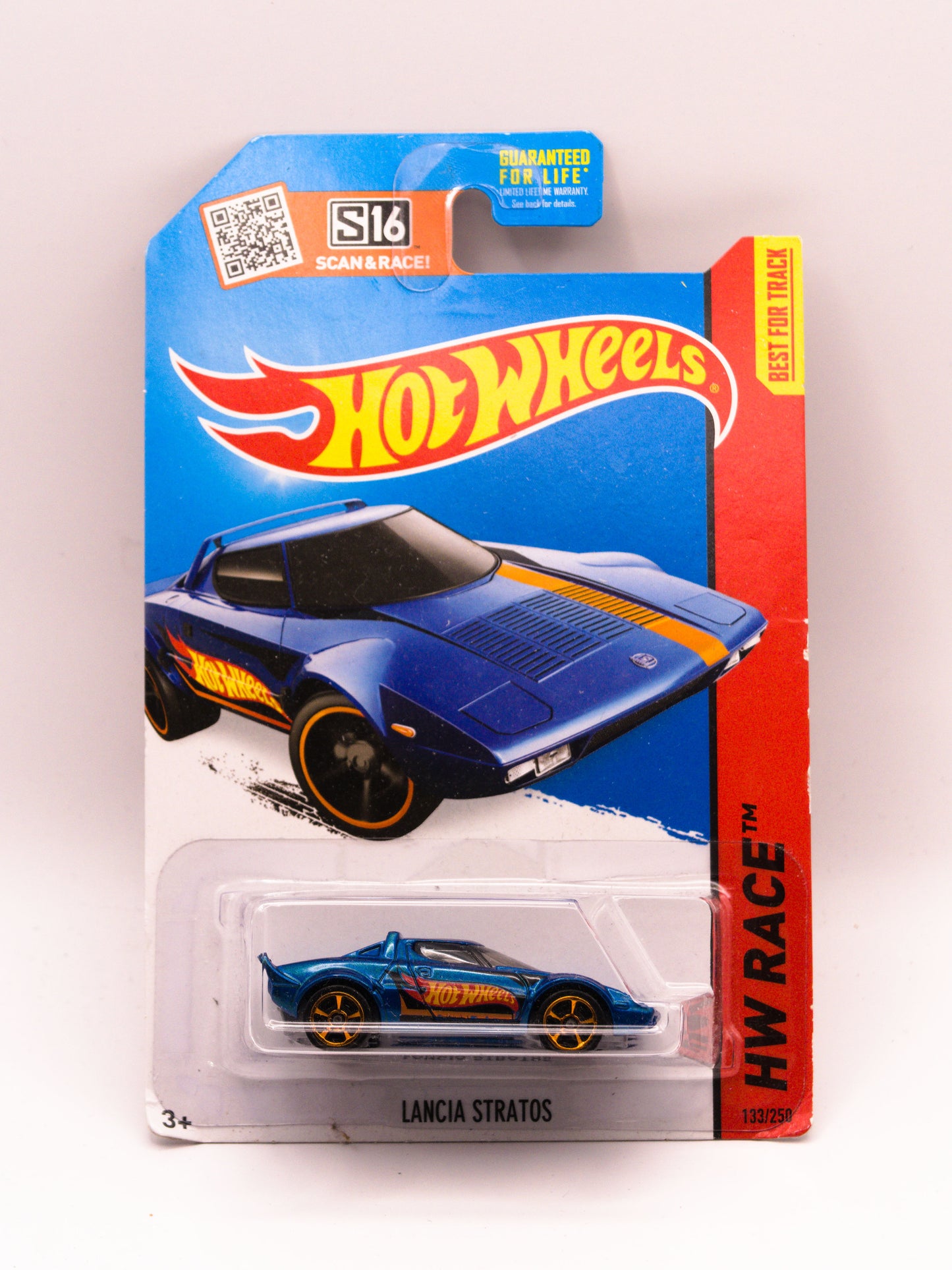 HOT WHEELS Lancia Stratos Blue *Damaged Card