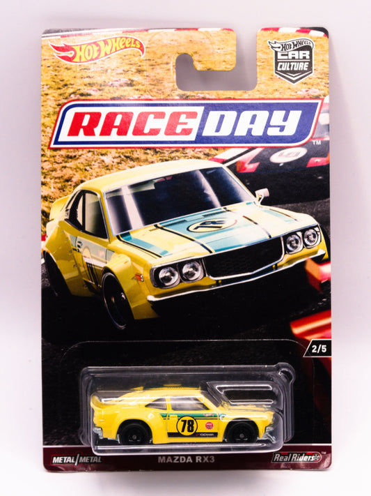 Mazda RX-3 Yellow Race Day Premium