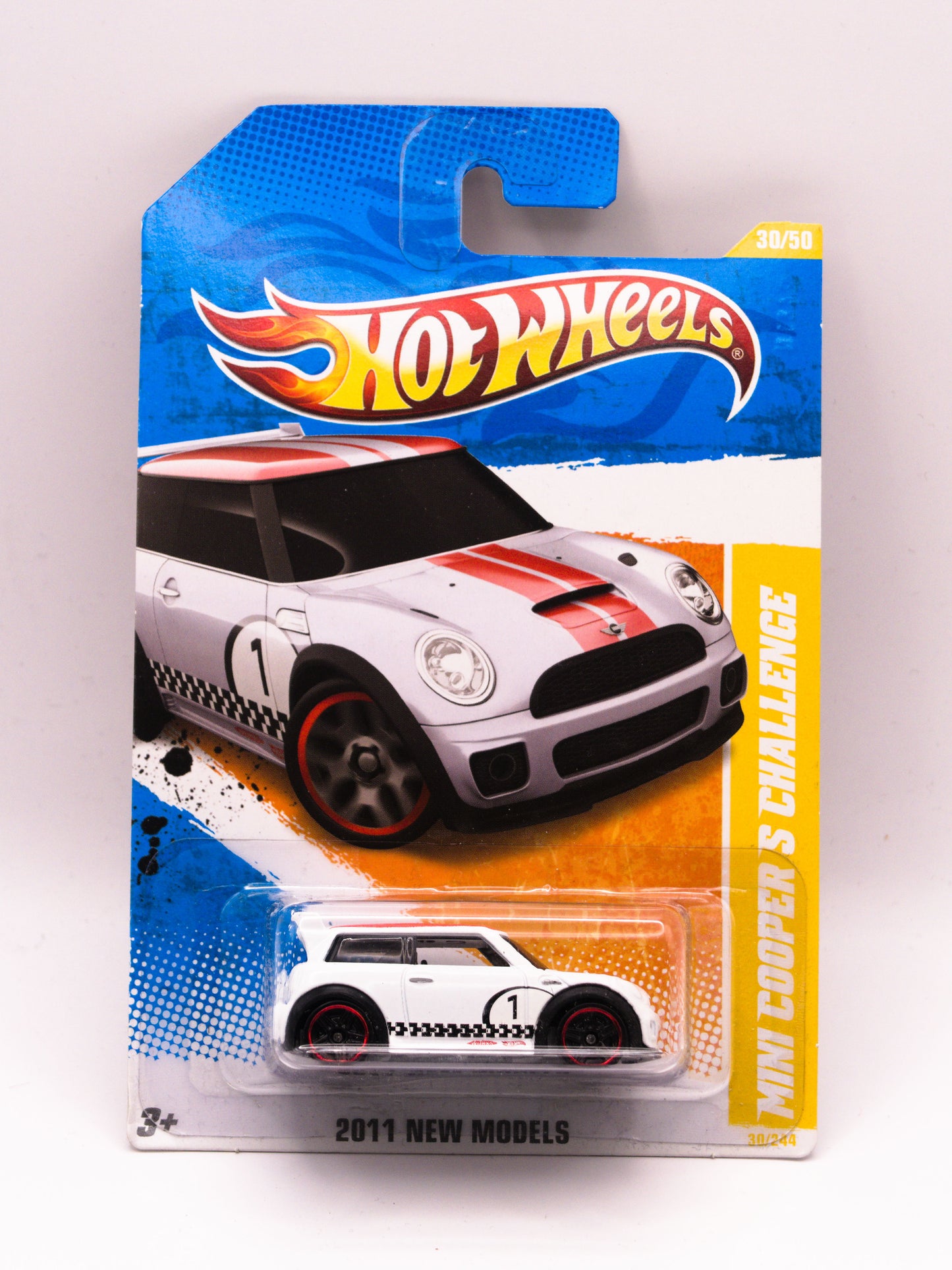 Mini Cooper S Challenge White with Red Stripe