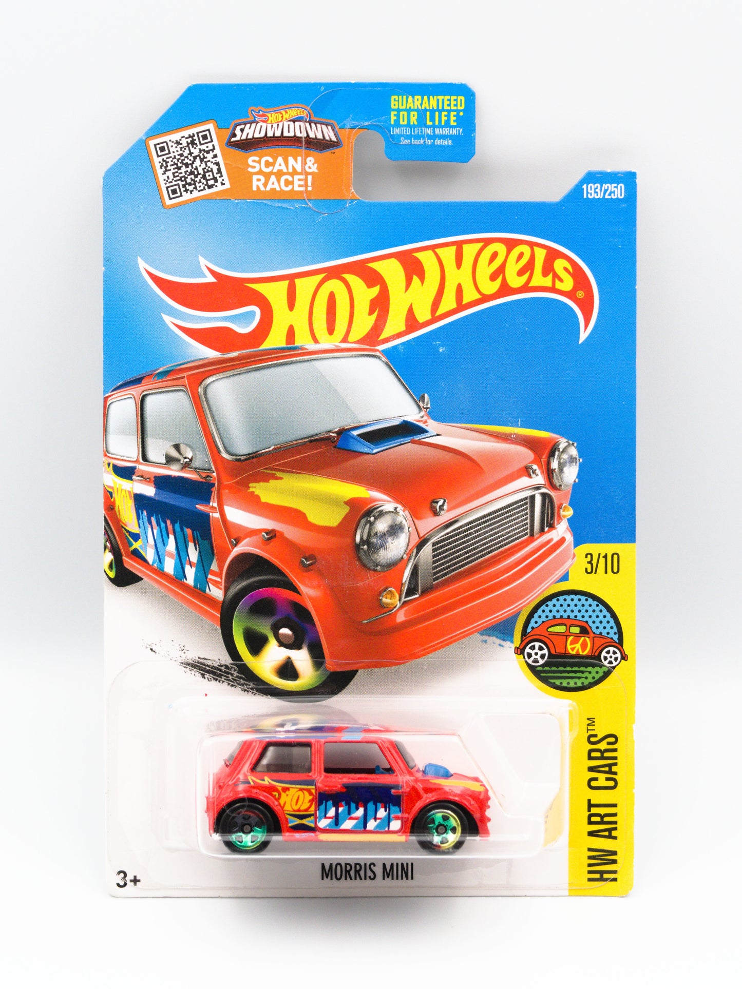 Morris Mini Red Graffiti with Green Rims