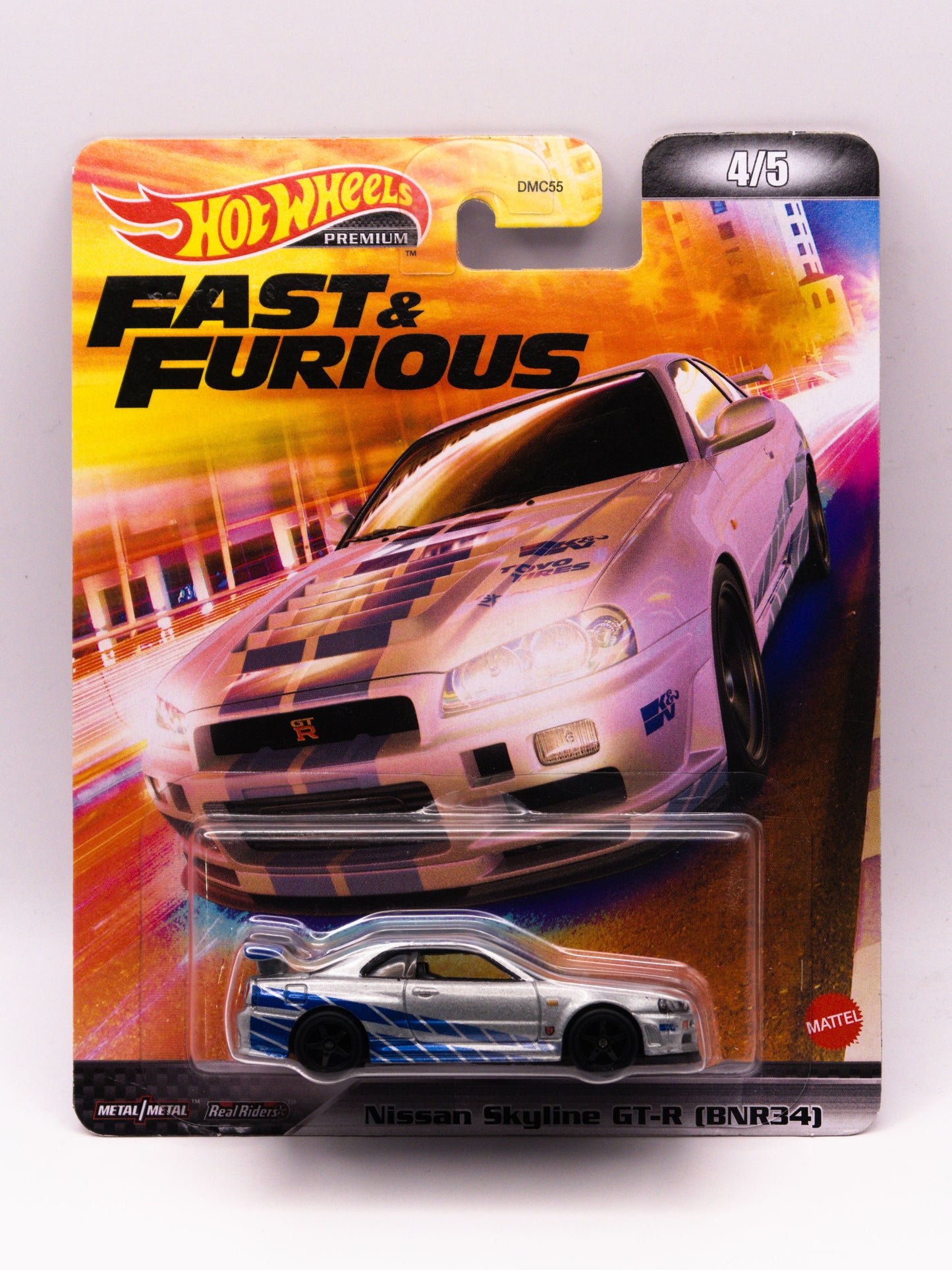 Nissan Skyline GT-R R34 Fast and Furious Premium Silver *Card
