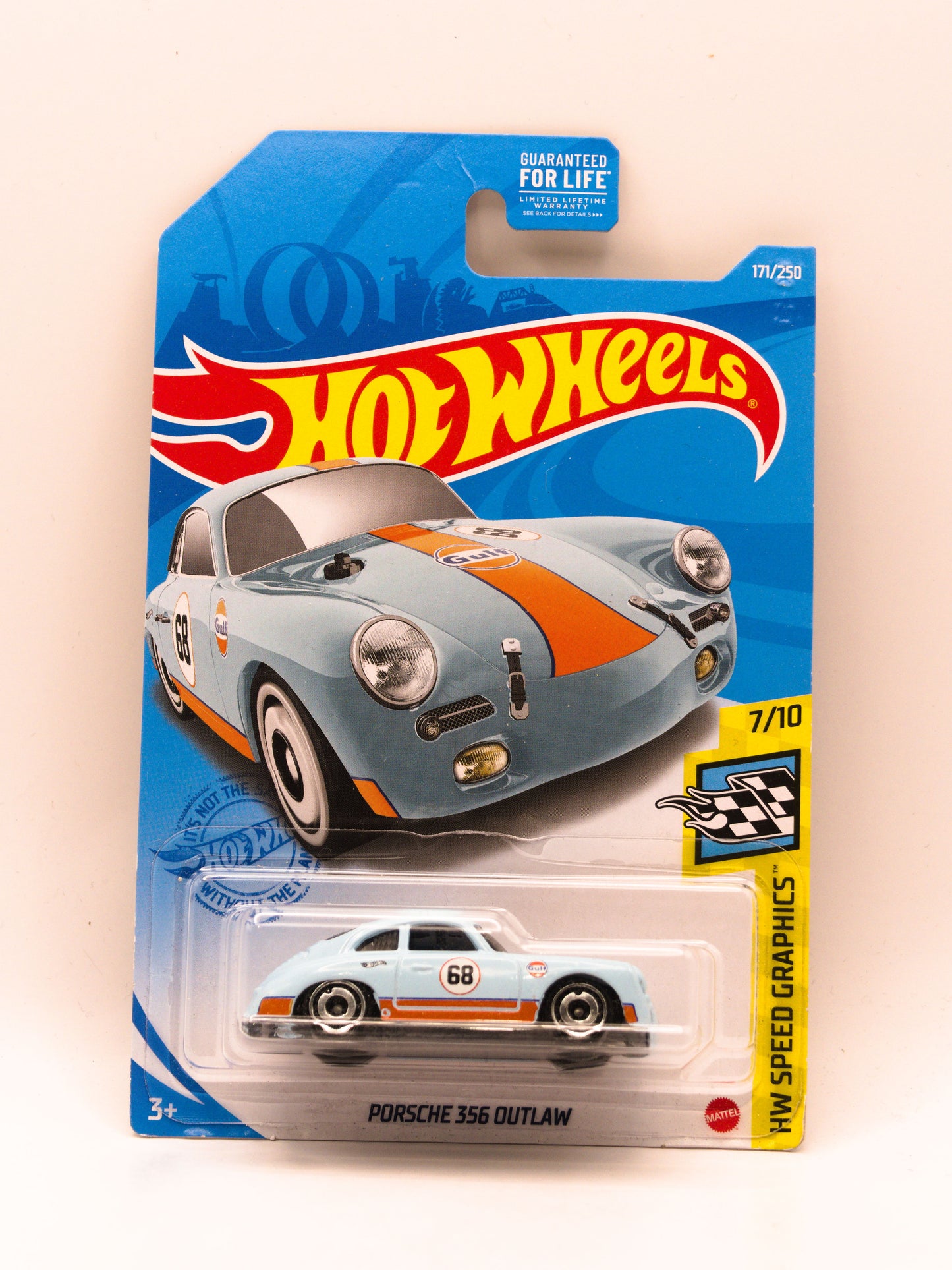 Porsche 356 Outlaw Gulf Blue *Damaged Card