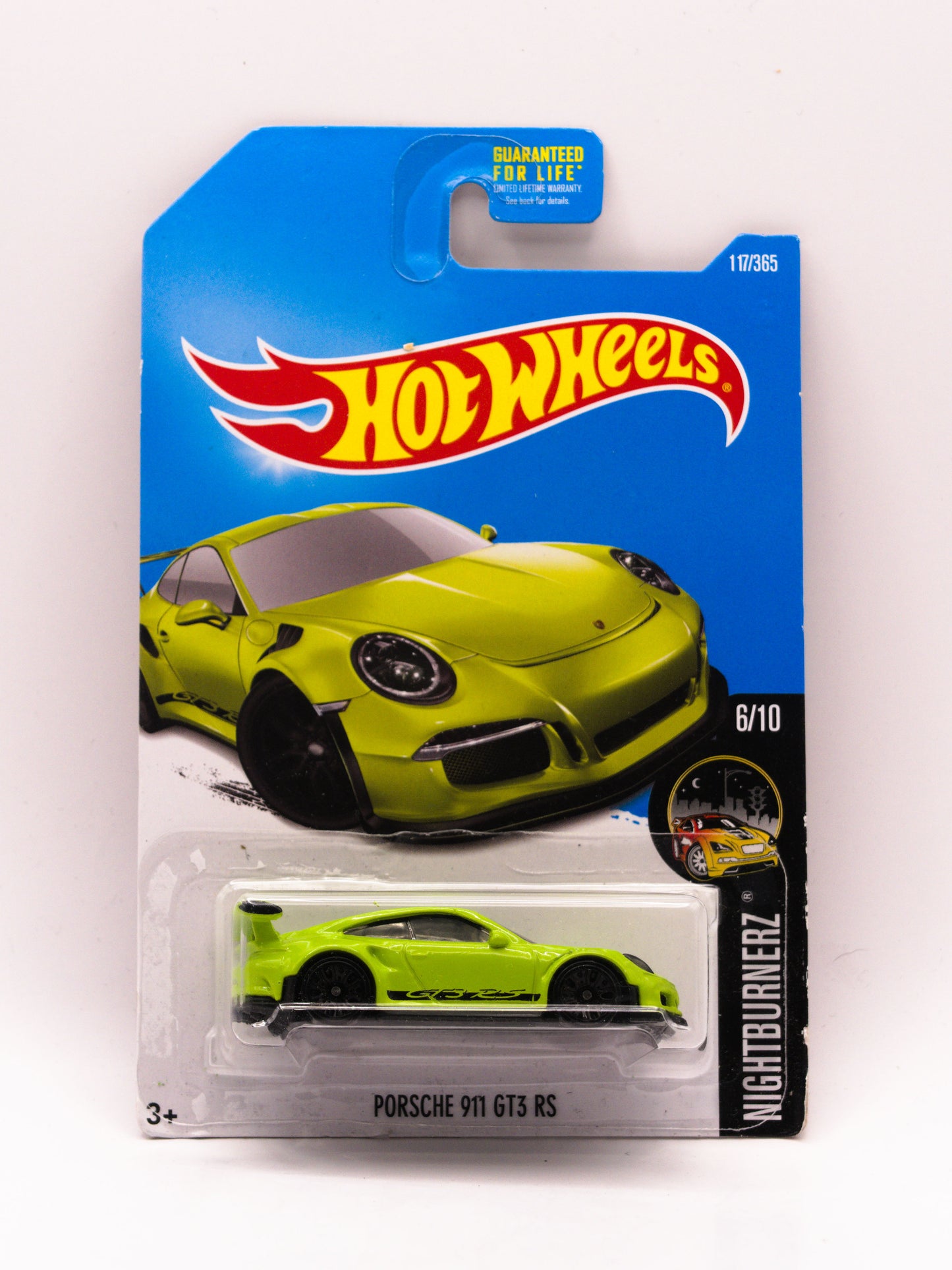 HOT WHEELS Porsche 911 GT3 RS Green *Damaged Card