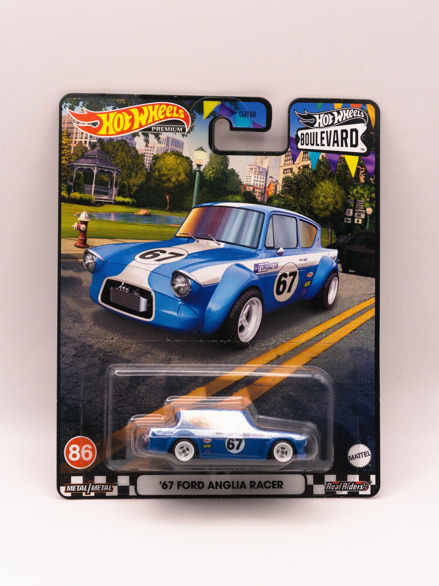 Premium Boulevard #86 '67 Ford Anglia Racer Niebieski