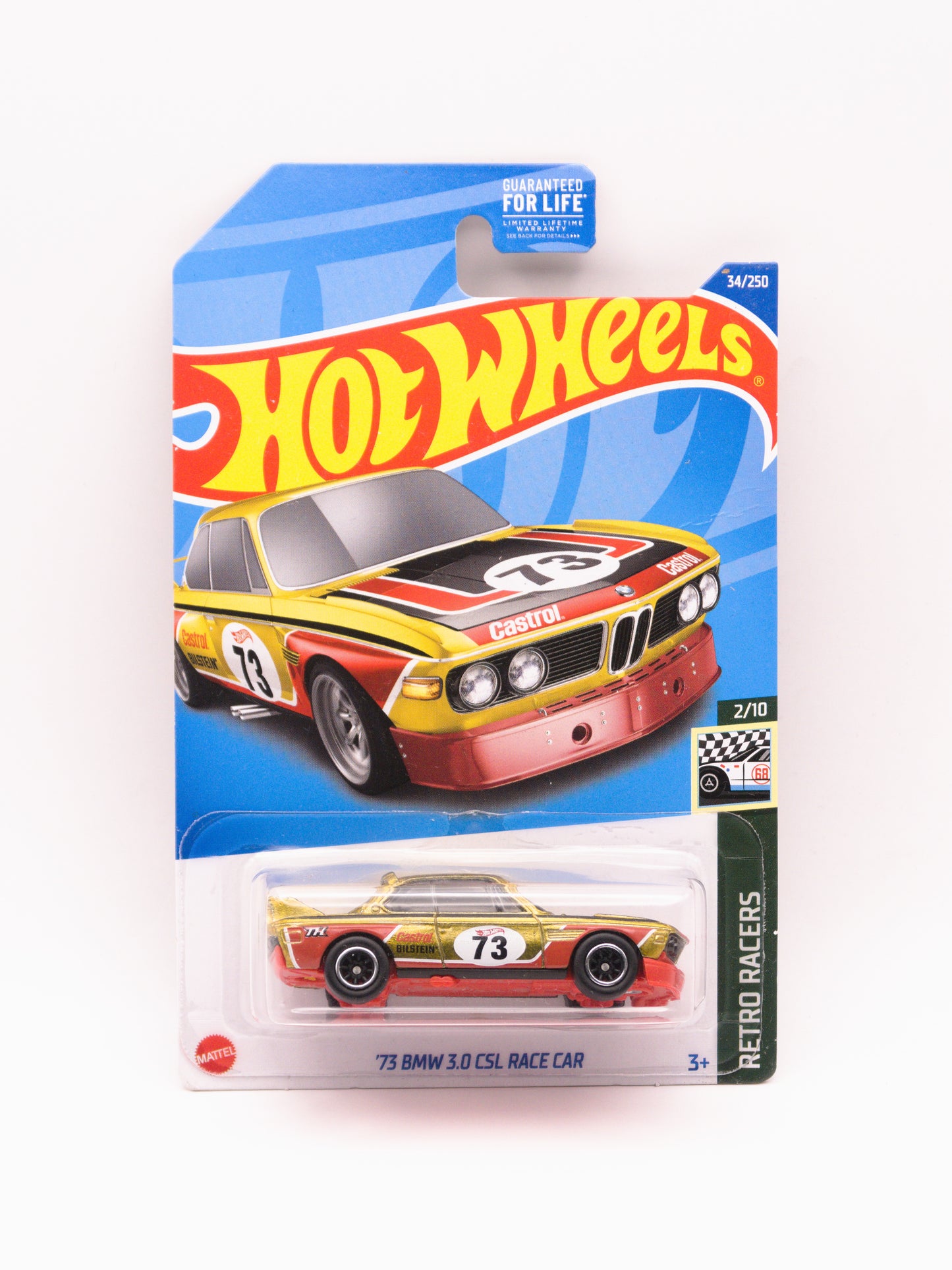 Super Treasure Hunt STH '73 BMW 3.0 CSL Race Car Złoty *Karta