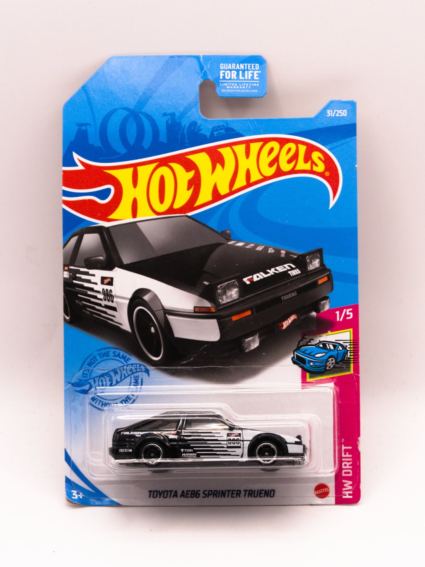 Toyota AE86 Sprinter Trueno White Black *Damaged Card