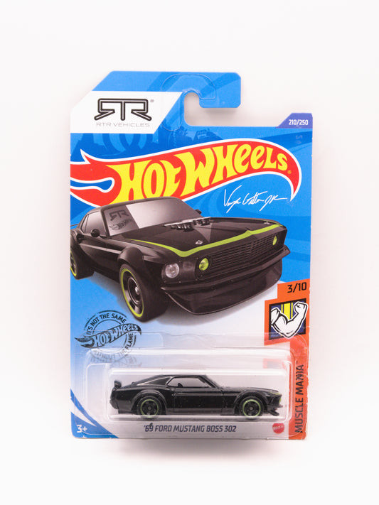 '69 Ford Mustang Boss 302 Czarny *Odklejony Blister-Luzak
