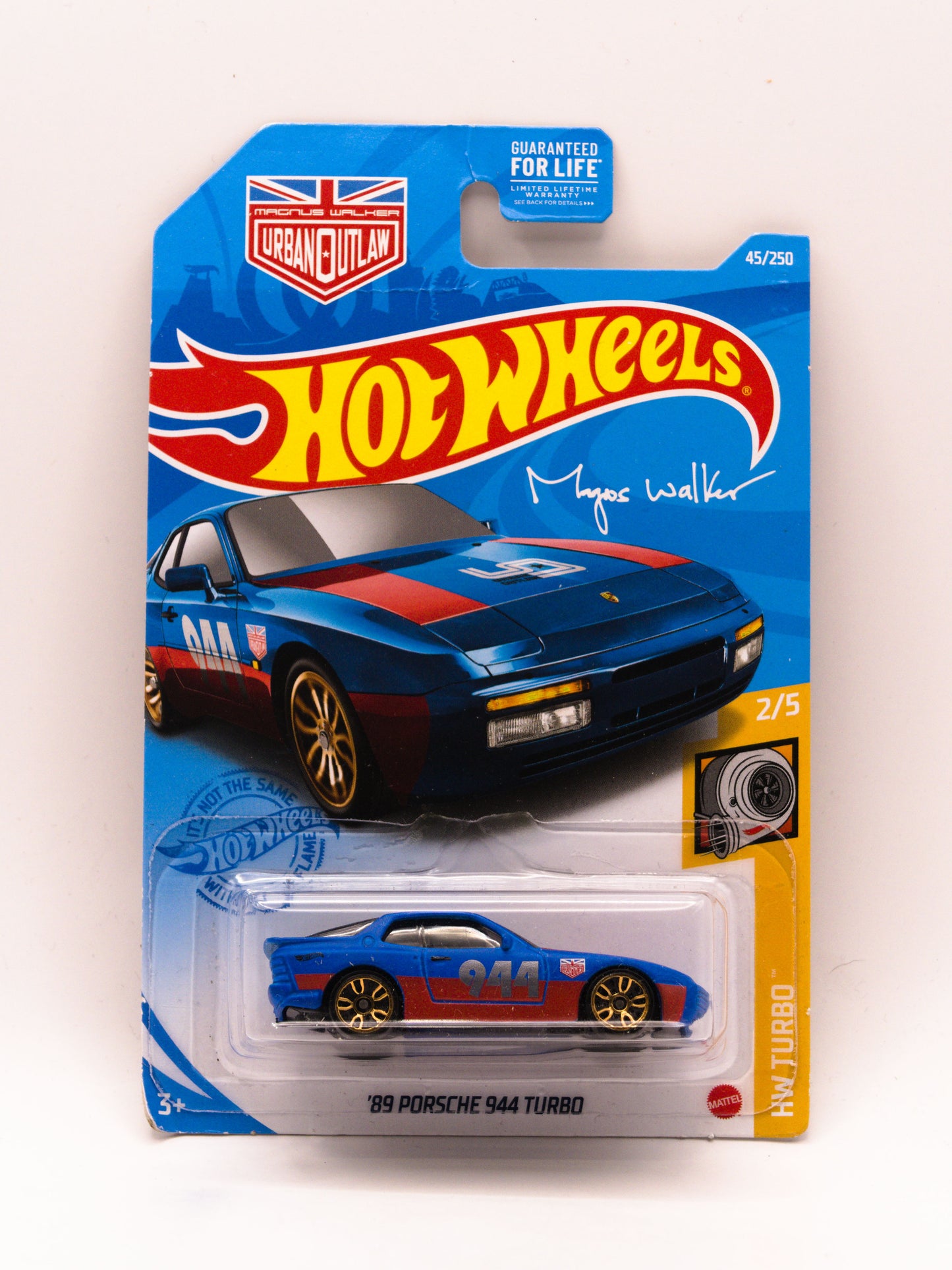 '89 Porsche 944 Turbo Blue *Damaged Card