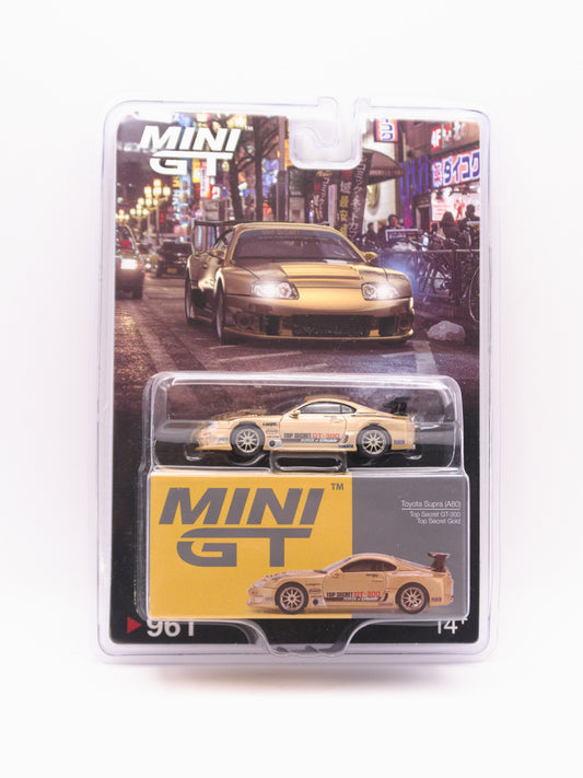 Mini GT #961 Toyota Supra (A80) Top Secret GT-300 Złoty *BLISTER