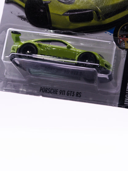 HOT WHEELS Porsche 911 GT3 RS Green *Damaged Card