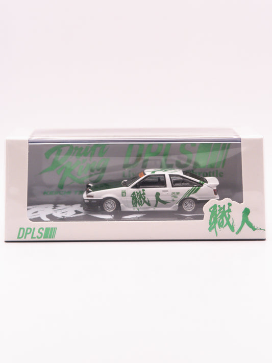 Inno64 Toyota Sprinter Trueno AE86 Drift King DPLS Biały *EXCLUSIVE HK Special Edition