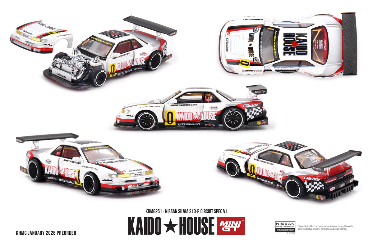 *PRESALE Kaido House #251 Nissan Silvia S13-R Circuit Spec V1 Biało Czarny