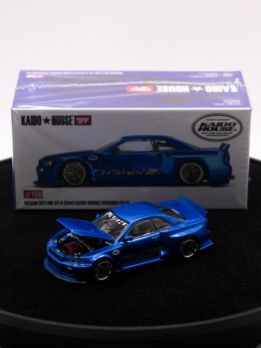 Kaido House Nissan Skyline GT-R R34 Kaido Works Shinjuku V2 Blue #158 *CLOSED