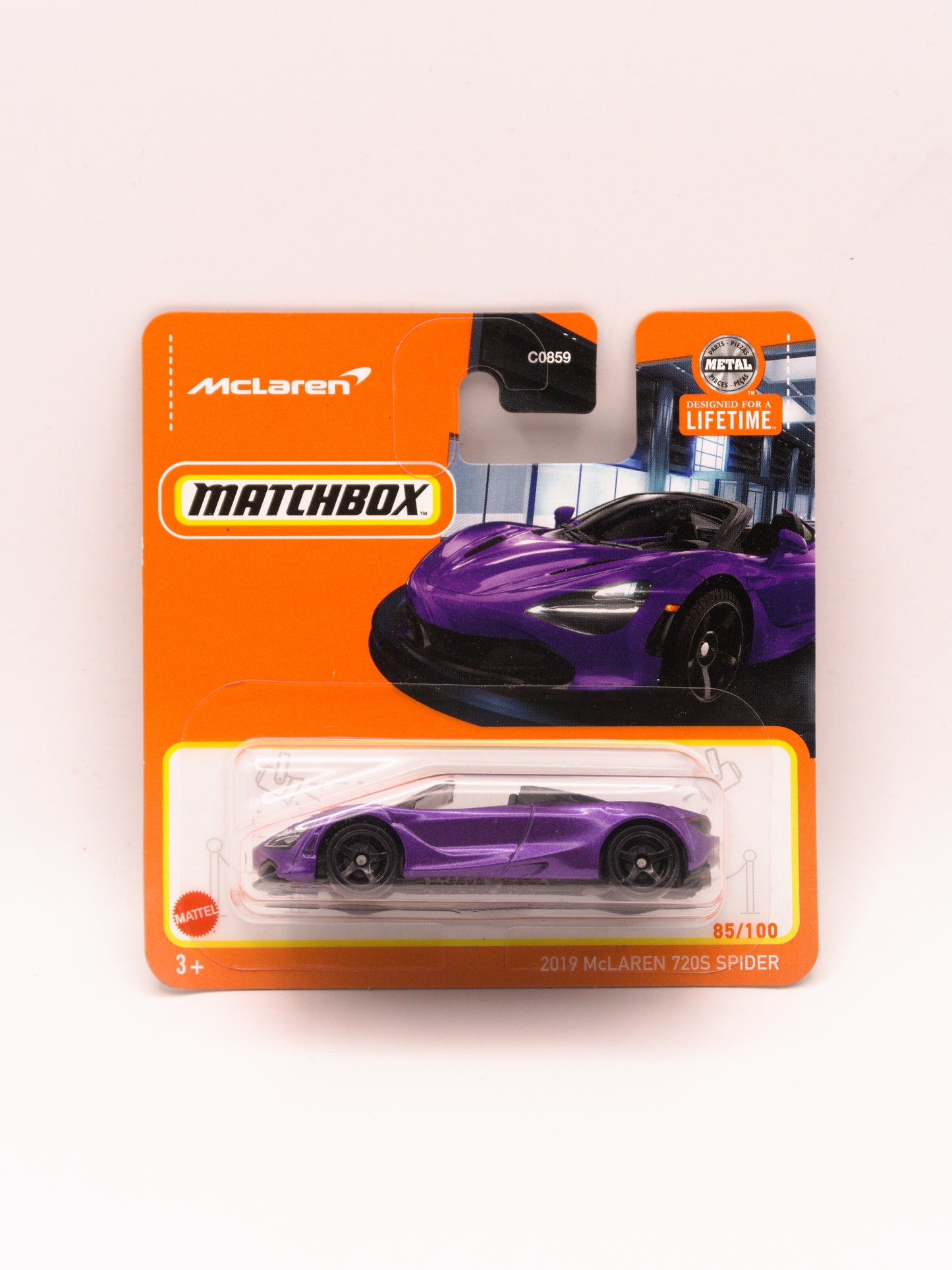 Matchbox 2019 McLaren 720s Spider Fioletowy