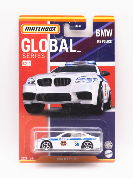 Matchbox BMW M5 Police F90 Biały 12/14