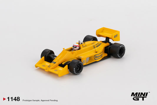 *PRESALE Mini GT #1148 Lotus 99T #11 Satoru Nakajima Monaco F1 GP 1987 Żółty *Blister!
