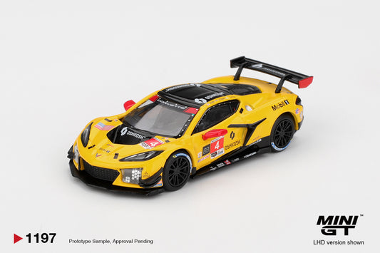 *PRESALE Mini GT #1197 Chevrolet Corvette Z06 GT3.R Pratt Miller Daytona 24H Żółty *Blister