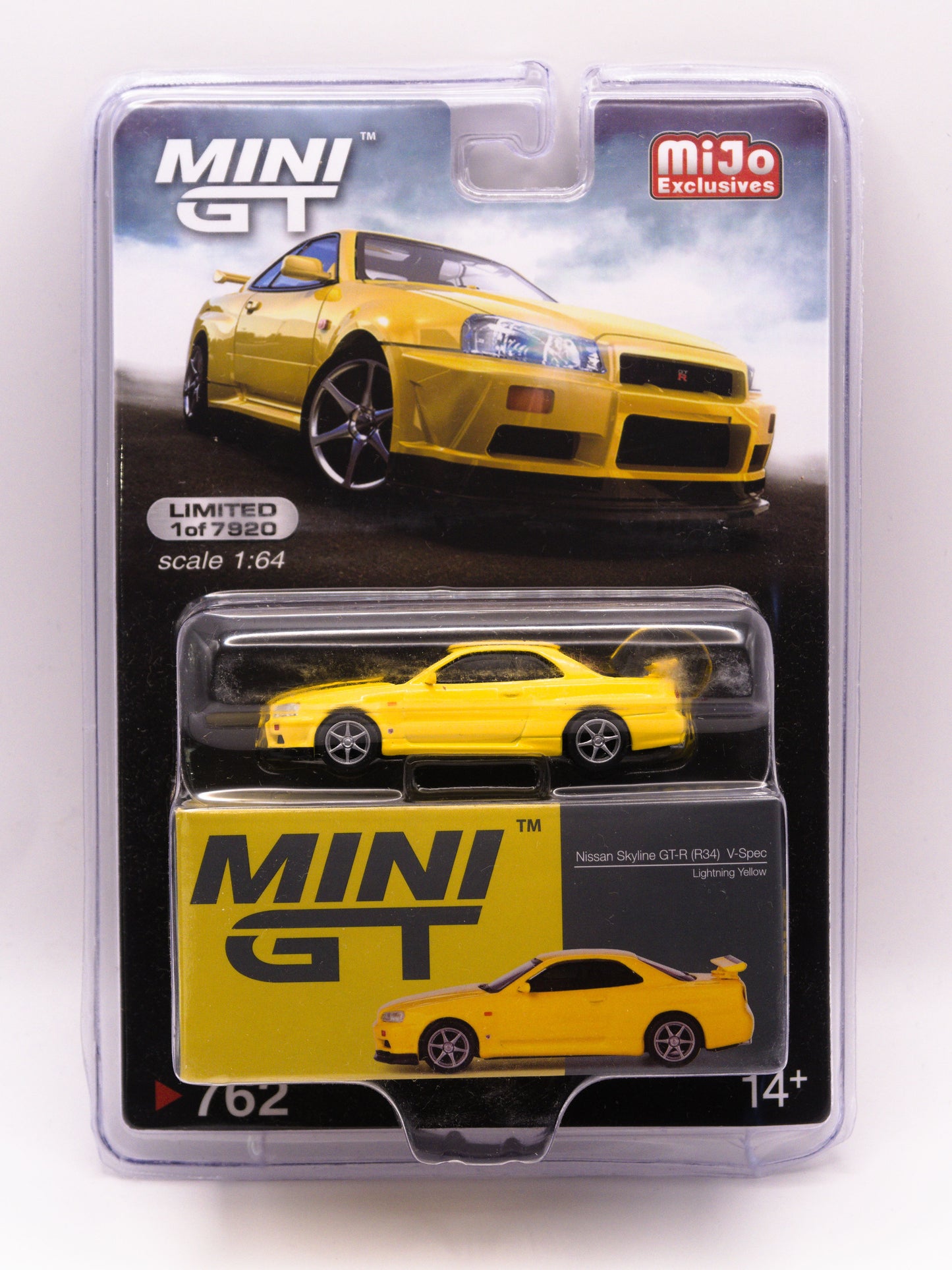 Mini GT Nissan Skyline R34 Yellow #762