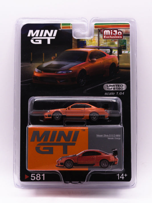 Mini GT 581 Nissan Silvia S15 D-MAX Orange
