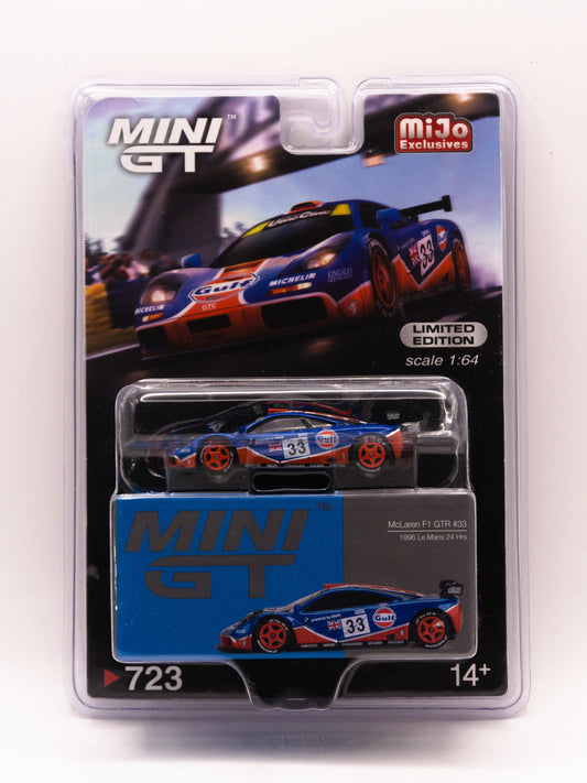 Mini GT 723 McLaren F1 GTR #33 GULF Blue