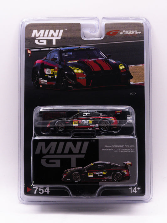 Mini GT 754 Nissan GT-R Nismo GT3 #360 RunUp Black