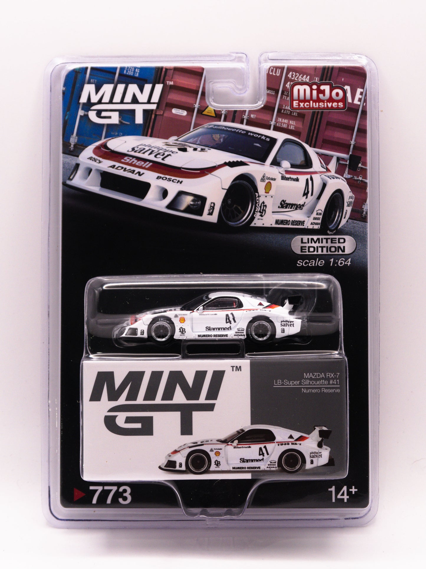 Mini GT 773 Mazda RX-7 LB-Super Silhouette #41 White