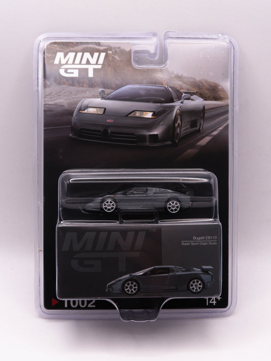Mini GT #1002 Bugatti EB110 Super Sport Grigio Scuro Gray