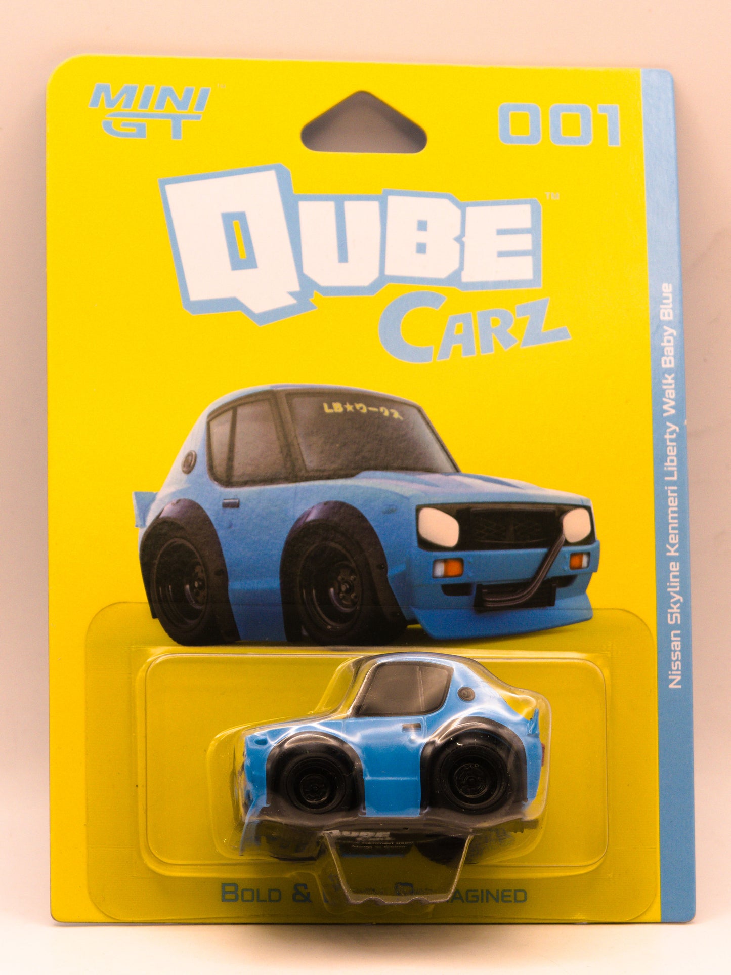 Mini GT Qube Carz 001 Nissan Skyline Kenmeri Liberty Walk Baby Blue Blue