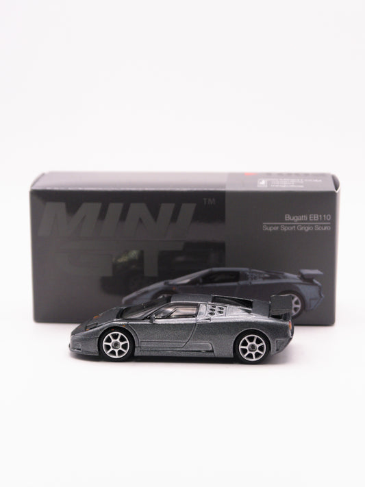 Mini GT #1002 Bugatti EB110 Super Sport Grigio Scuro Gray