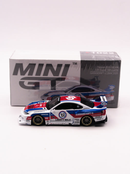 Mini GT #1022 Nissan Silvia S15 LB-Super Silhouette Liberty Walk Biały *Pudełko