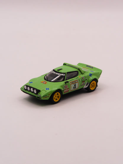 Mini GT #1050 Lancia Stratos HF #4 Spanish Rally Champion ZIelony