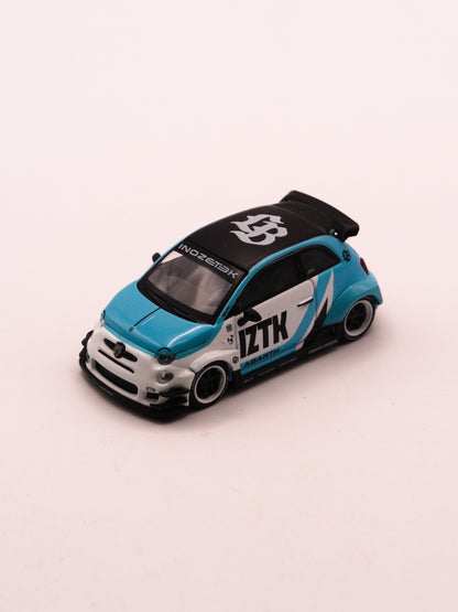 Mini GT #1051 LB-WORKS x Abas Works Fiat Abarth 595 IZTK White Blue *Box