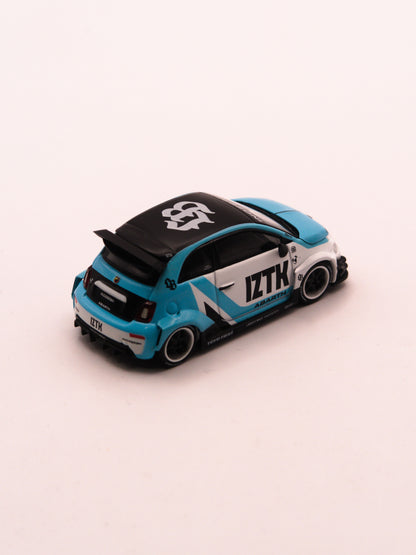 Mini GT #1051 LB-WORKS x Abas Works Fiat Abarth 595 IZTK White Blue *Box