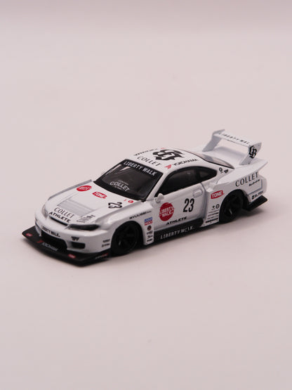 Mini GT #1054 Nissan Silvia S15 Liberty Walk Super Silhouette Athlete White *BLISTER