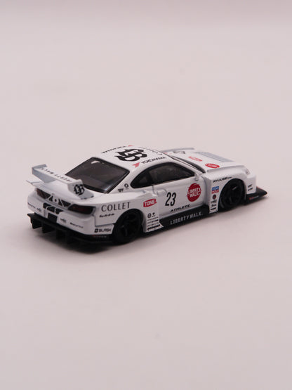 Mini GT #1054 Nissan Silvia S15 Liberty Walk Super Silhouette Athlete White *BLISTER