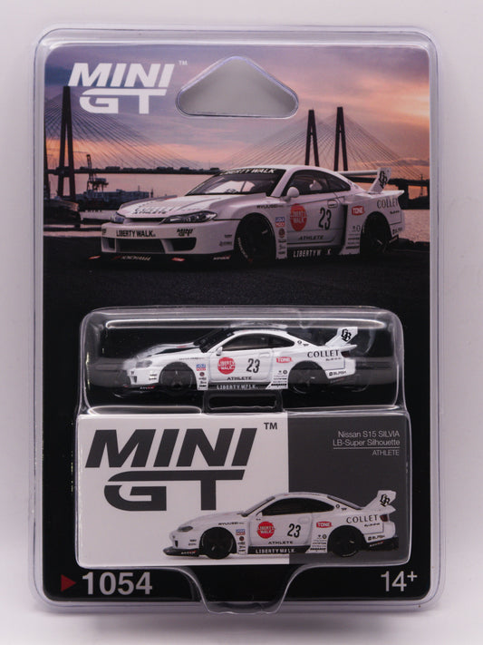 Mini GT #1054 Nissan Silvia S15 Liberty Walk Super Silhouette Athlete Biały *BLISTER