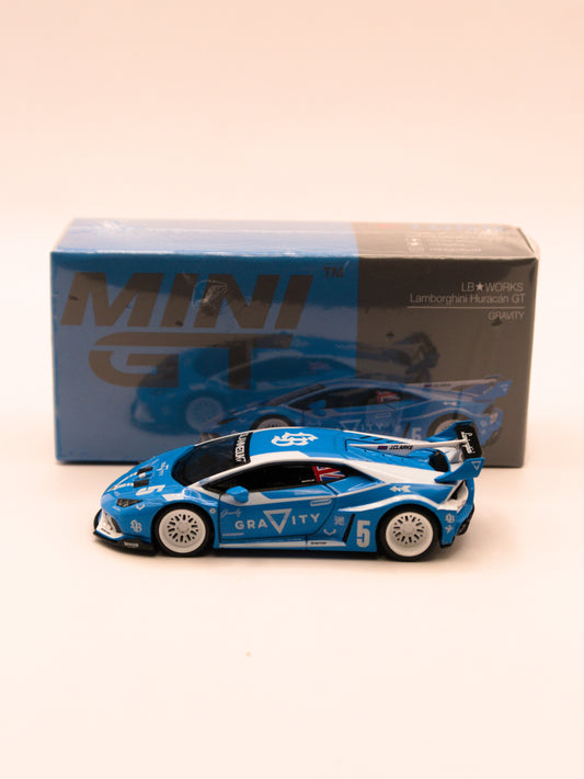Mini GT #1055 Lamborghini Huracan GT Gravity Liberty Walk LB-WORKS Niebieski *Pudełko