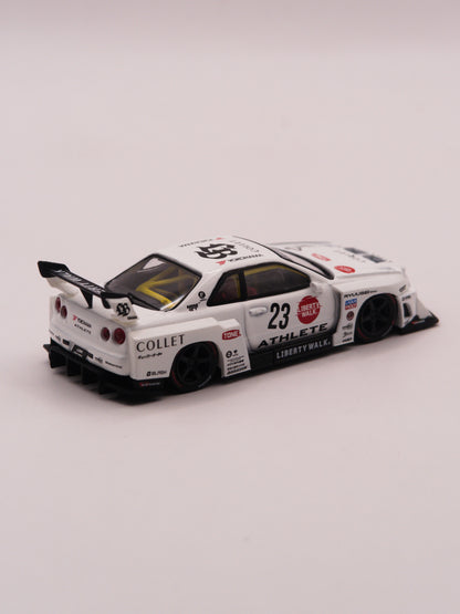 Mini GT #1059 Nissan Skyline GT-R R34 Liberty Walk Super Silhouette Athlete White *BLISTER