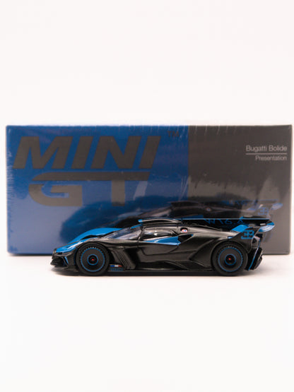 Mini GT #1063 Bugatti Bolide Presentation Czarno-Niebieski *OTWARTY