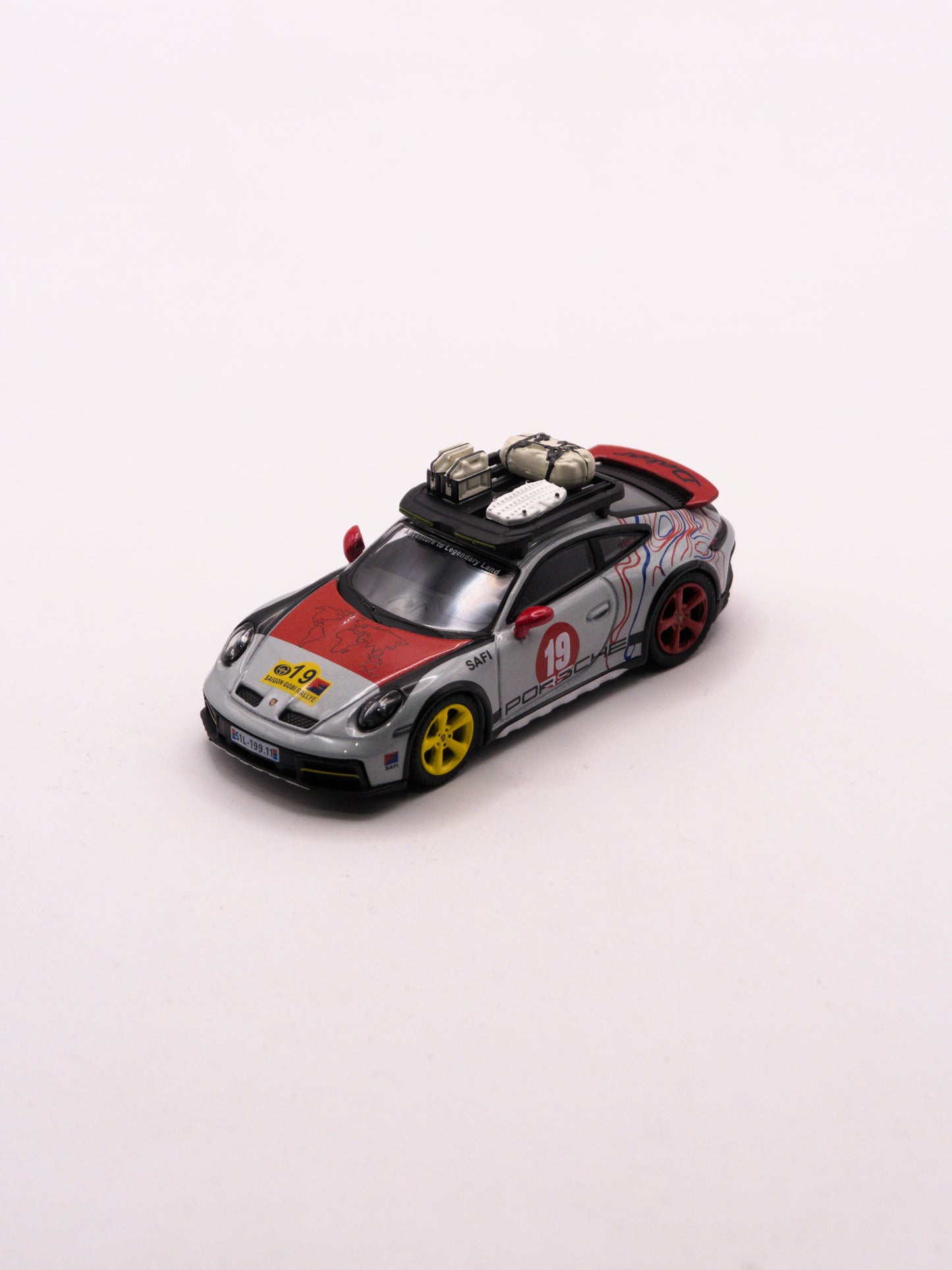 Mini GT #1068 Porsche 911 Dakar Uncle Rally Szary *Pudełko