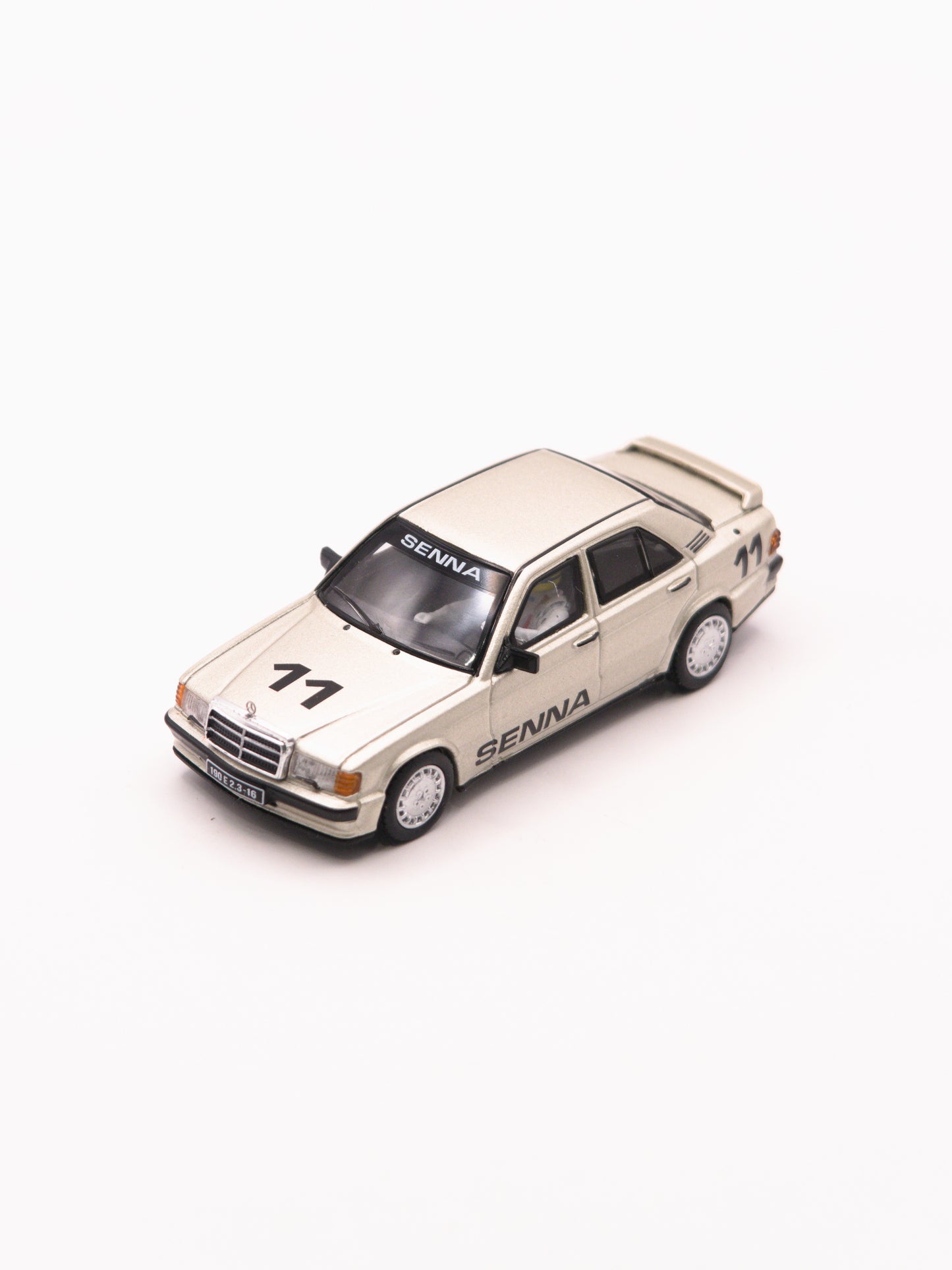 Mini GT #1076 Mercedes Benz 190E 2.3-16 #11 Ayron Senna z Figurką *BLISTER