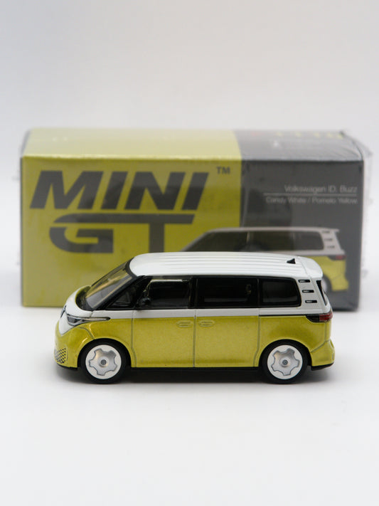 Mini GT #1110 Volkswagen ID. Buzz Żółto Biały