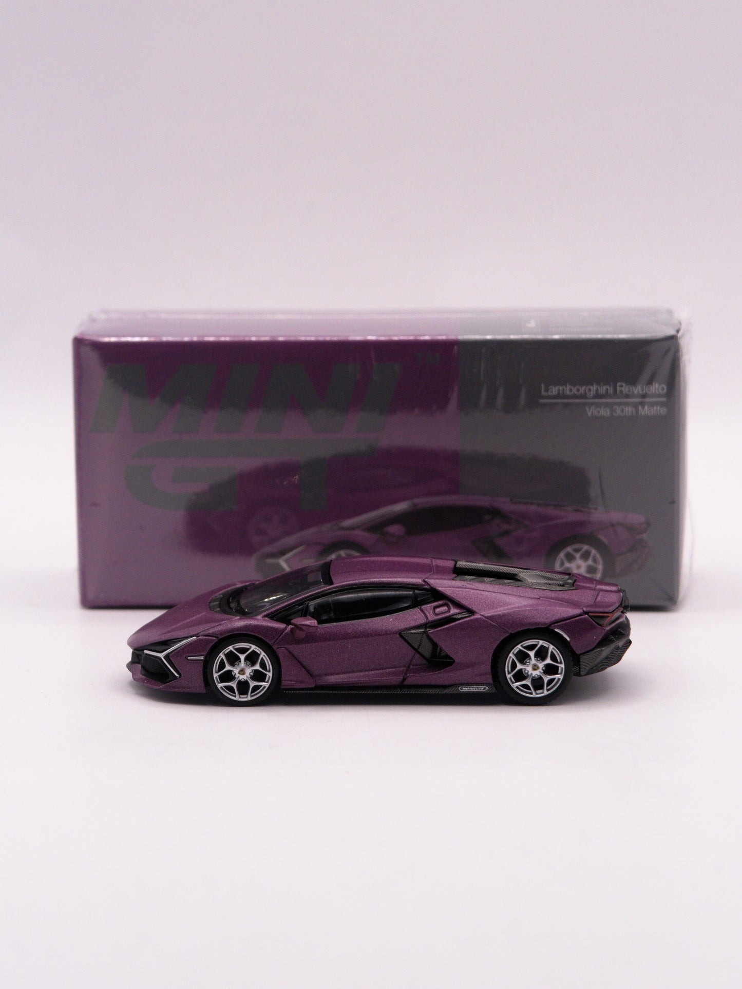 Mini GT #1121 Lamborghini Revuelto Viola 30th Matte Fioletowy *otwarty