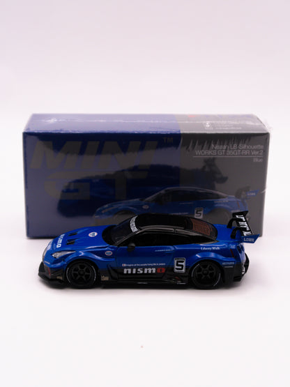 Mini GT #1124 Nissan GT-R R35 LB-Silhouette Liberty Walk Niebieski *Pudełko