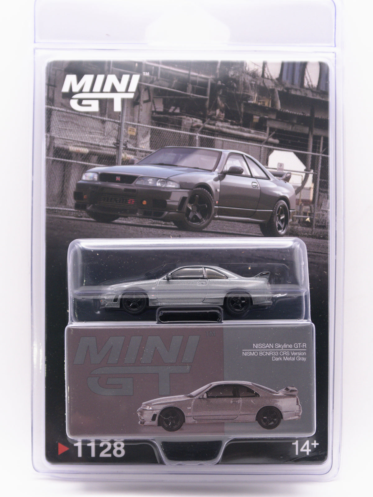 Mini GT #1128 Nissan GT-R R33 Nismo CRS Szary *BLISTER