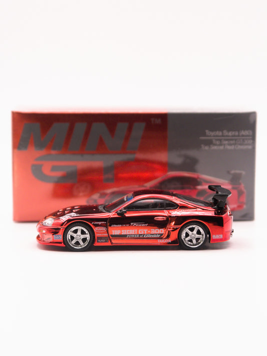 Mini GT #1132 Toyota Supra MK4 Top Secret GT-300 Czerwony Chrom *Pudełko