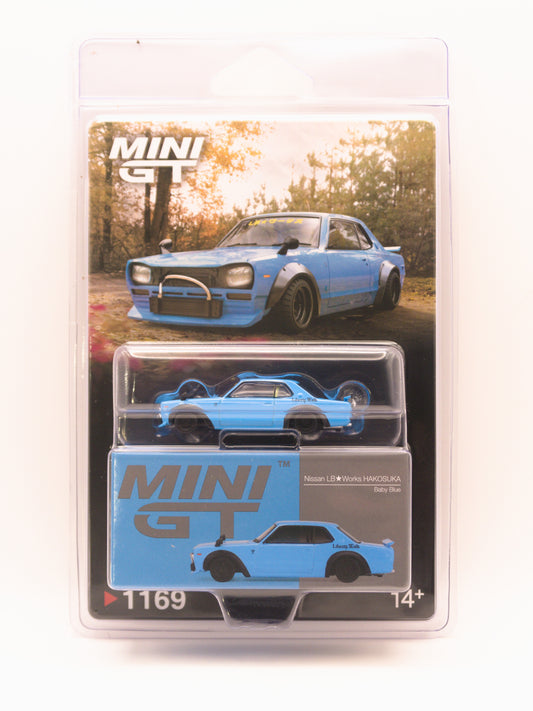Mini GT #1169 Nissan Hakosuka Baby Blue LBWK Niebieski *Blister!