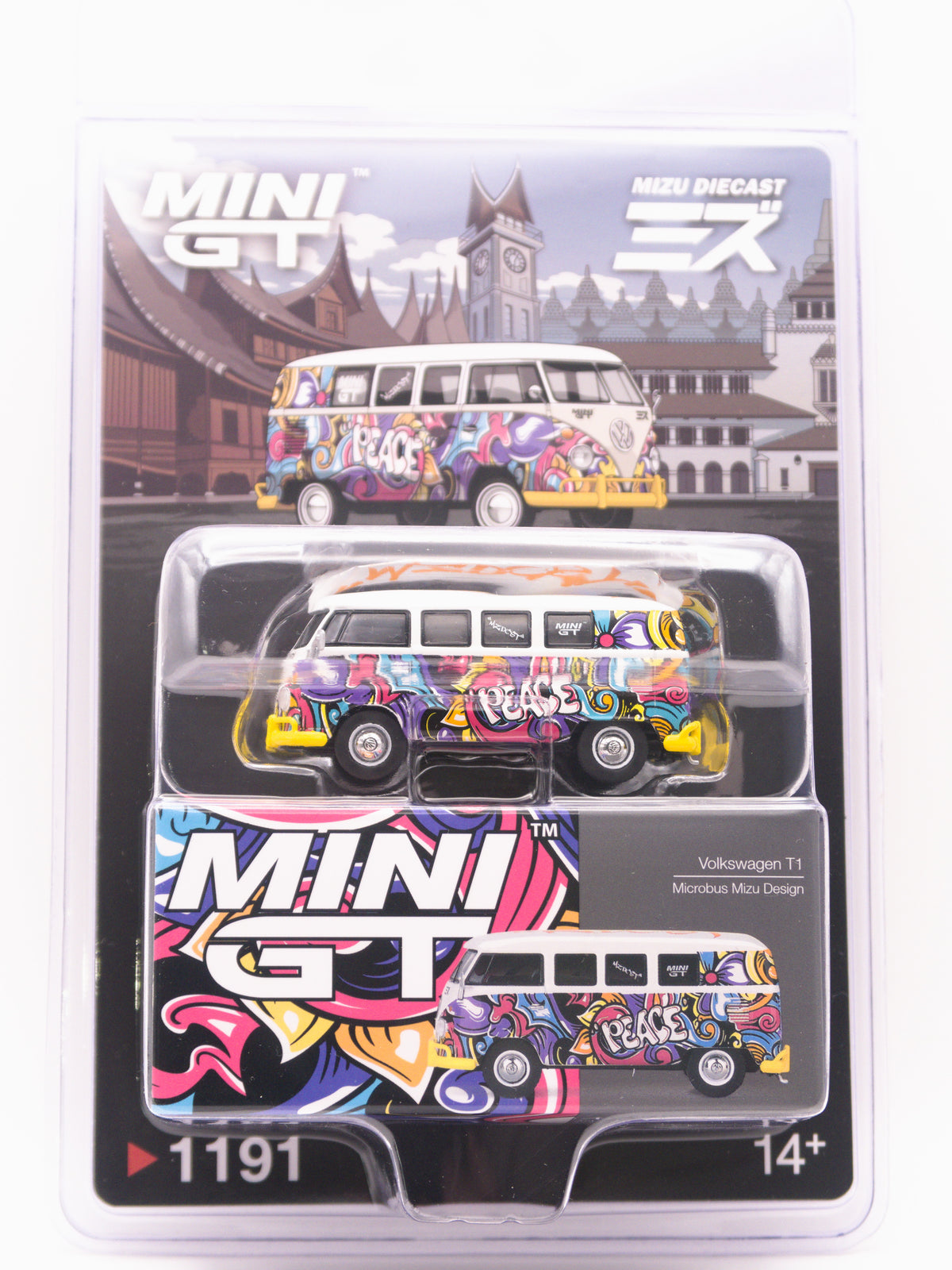 Mini GT #1191 Volkswagen T1 Micro Bus Mizu Design *BLISTER