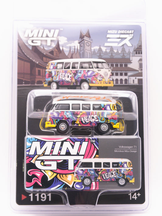 Mini GT #1191 Volkswagen T1 Micro Bus Mizu Design *BLISTER