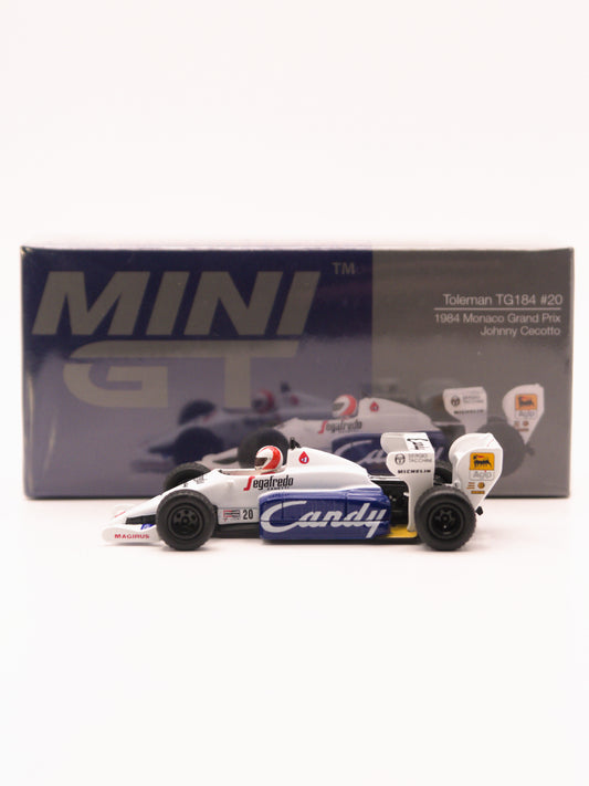 Mini GT #1193 Toleman TG184 #20 Johnny Cecotto Monaco Grand Prix 1984 *Pudełko